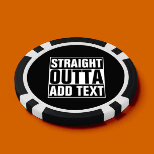 Juego De Fichas De Póquer OUTTA DIRECTA - agrega tu texto aquí/crea el propi