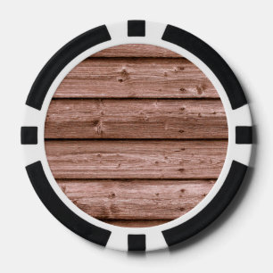 Juego De Fichas De Póquer Paneles de madera