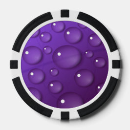 Juego De Fichas De Póquer Patrón de caída de agua púrpura