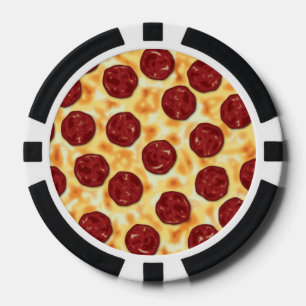 Juego De Fichas De Póquer Patrón Pepperoni Pizza