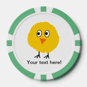 Juego De Fichas De Póquer Personalizado de pollo lindo