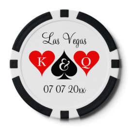 Juego De Fichas De Póquer Personalizado La fiesta de bodas de Las Vegas favo