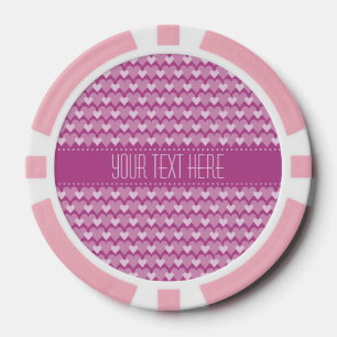 Juego De Fichas De Póquer Personalizados de poker de Pink Hearts