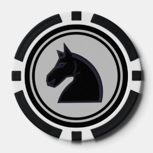 Juego De Fichas De Póquer Pieza de ajedrez Black Knight
