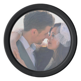 Juego De Fichas De Póquer Plantilla fotográfica de la novia y el novio