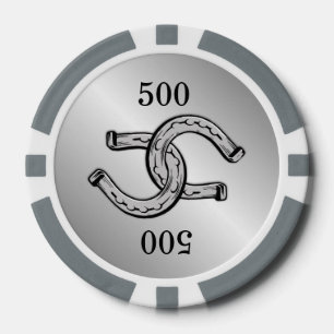 Juego De Fichas De Póquer Populares herraduras afortunadas en plata