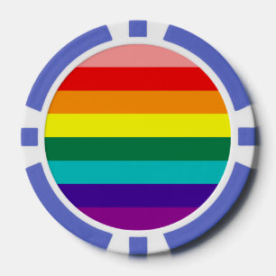 Juego De Fichas De Póquer Primera bandera del orgullo arcoiris