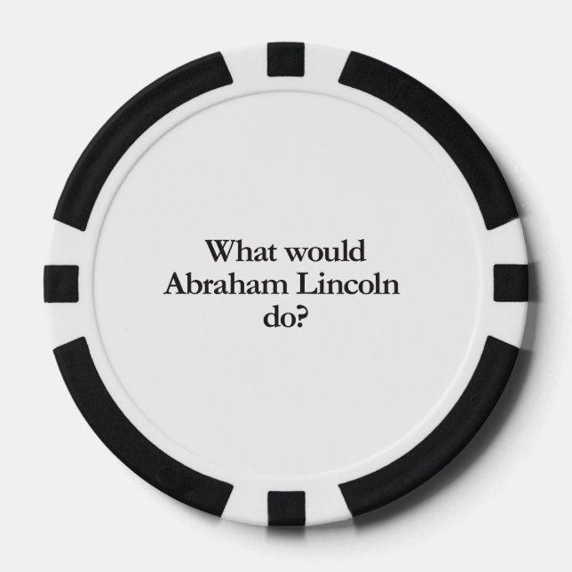 Juego De Fichas De Póquer qué haría abraham lincoln (Anverso)