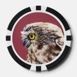 Juego De Fichas De Póquer Retrato de lechuza blanca del norte