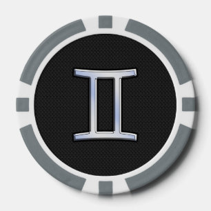 Juego De Fichas De Póquer Rótulo Gemini Zodiac