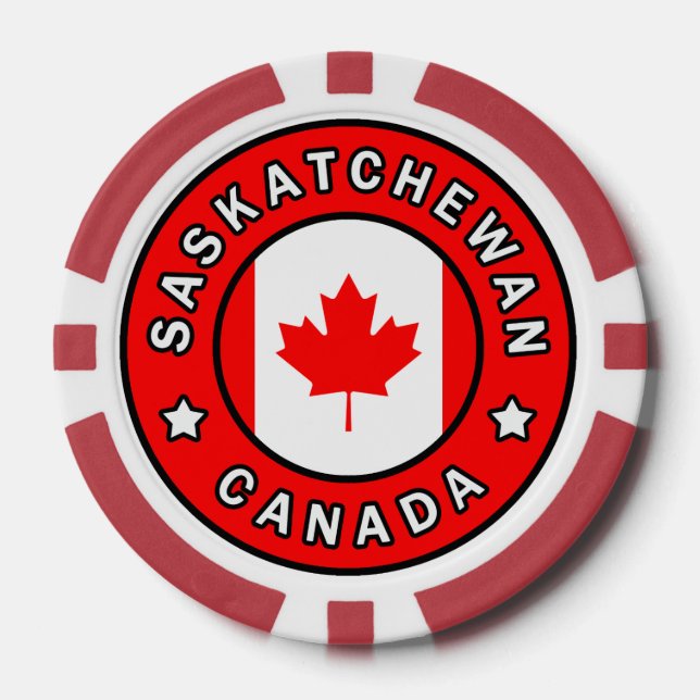 Juego De Fichas De Póquer Saskatchewan Canada (Anverso)
