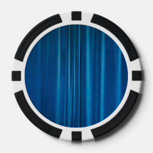 Juego De Fichas De Póquer Secos azules