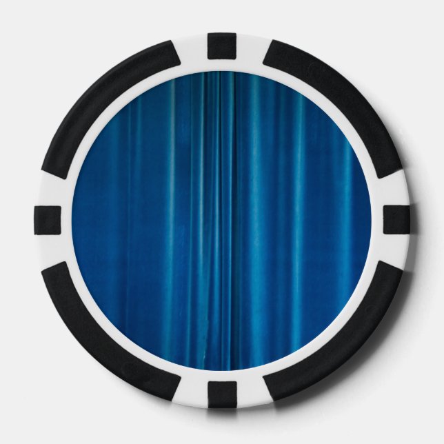Juego De Fichas De Póquer Secos azules (Anverso)