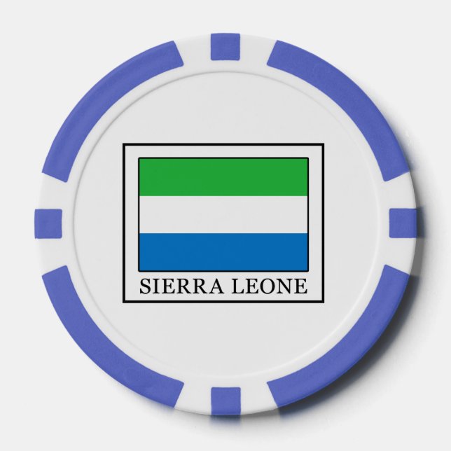 Juego De Fichas De Póquer Sierra Leona (Anverso)