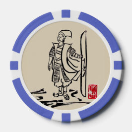 Juego De Fichas De Póquer Símbolo de reproducción inspirado en Asia