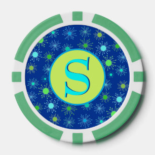 Juego De Fichas De Póquer Starburst Retro de Mid Century