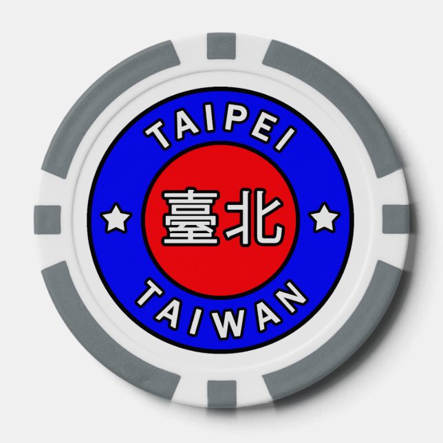 Juego De Fichas De Póquer Taipei Taiwán (Anverso)