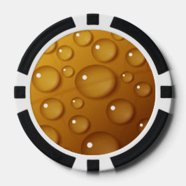 Juego De Fichas De Póquer Textura de caída de agua naranja