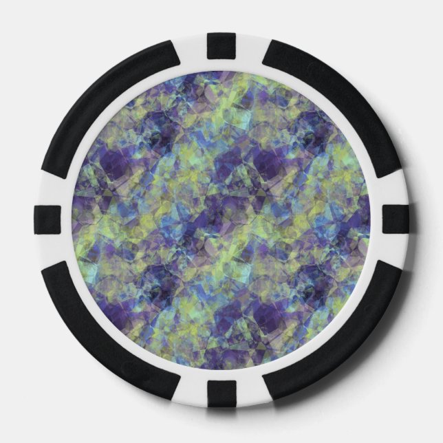 Juego De Fichas De Póquer Textura de lavanda en bruto (Anverso)