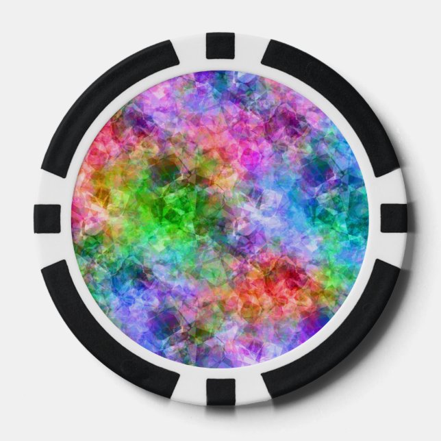 Juego De Fichas De Póquer Textura en bruto colorida (Anverso)