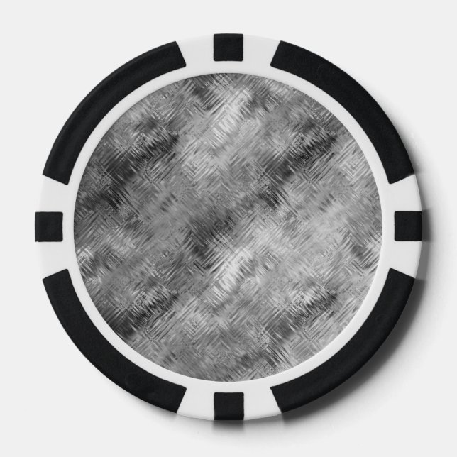 Juego De Fichas De Póquer Textura grisácea Hematita (Anverso)