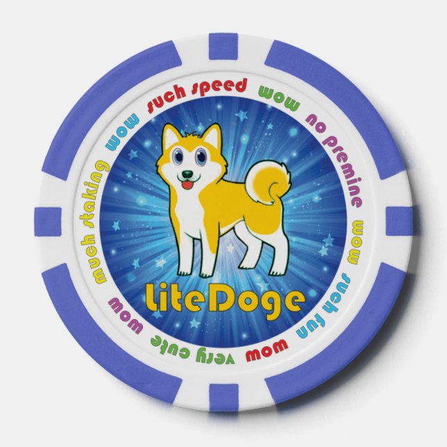Juego De Fichas De Póquer token de LiteDoge (Anverso)
