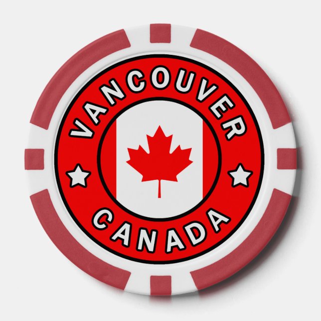 Juego De Fichas De Póquer Vancouver Canada (Anverso)