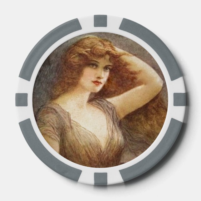 Juego De Fichas De Póquer Vintage Ginger (Anverso)
