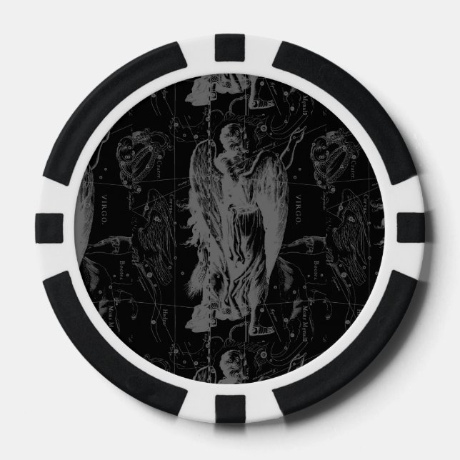 Juego De Fichas De Póquer Virgo Constellation Hevelius 1690 Ago23 - Sept22 (Anverso)