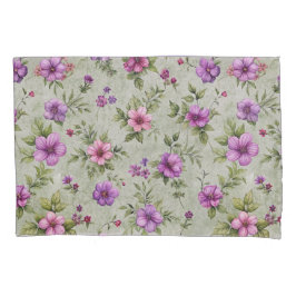 Juego de fundas de almohada con estampado floral v