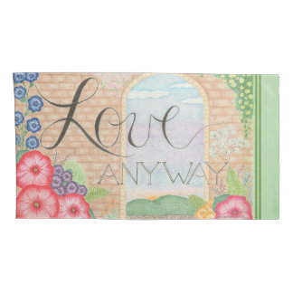 Juego de fundas de almohada tamaño King Love Anywa