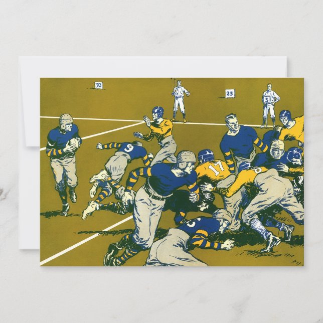 Juego de fútbol americano deportivo vintage, equip (Anverso)