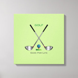 Juego de golf Arte de tela estirada único