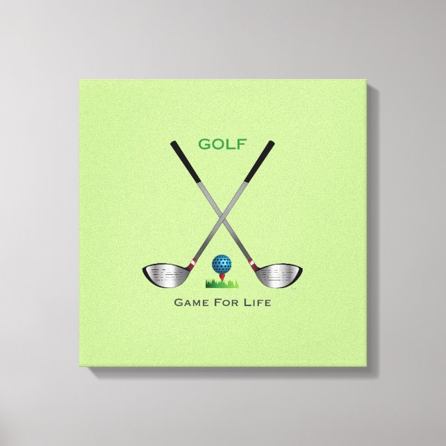 Juego de golf Arte de tela estirada único (Anverso)