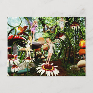 juego de hadas 2 postal