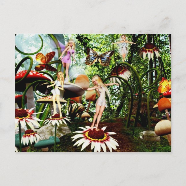 juego de hadas 2 postal (Anverso)