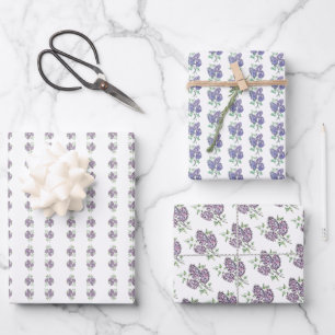 Juego de hojas de ajuste de regalo - Lilacs acuare