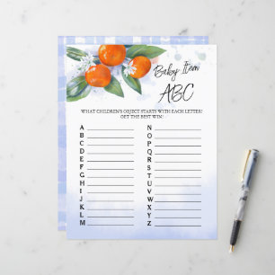 Juego de hojas de papel "Baby Item ABC" para la du