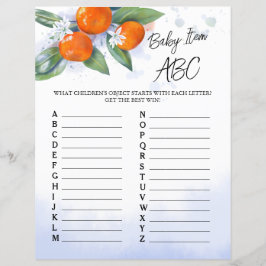 Juego de hojas de papel "Baby Item ABC" para la du