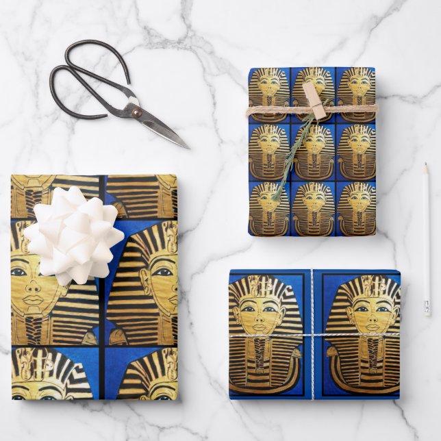 Juego de hojas de papel de ajuste de "estilo egipc (Anverso)