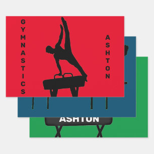 Juego de hojas de papel de ajuste de gimnasia para