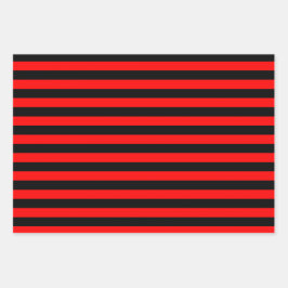 Juego de hojas de papel de ajuste de patrones rojo