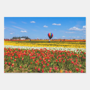Juego de hojas de papel de ajuste de tulipanes de