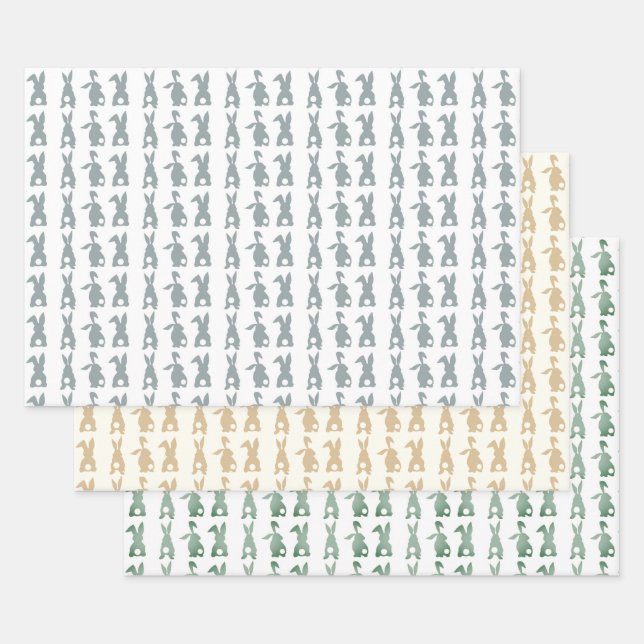 Juego de hojas de papel de envolvimiento - Cola bl (Set)