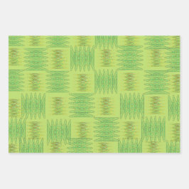 Juego de hojas de papel de envolvimiento de los ho