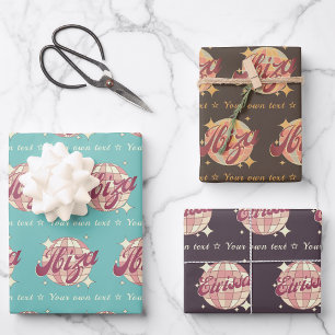 Juego de hojas de papel de envolvimiento de regalo