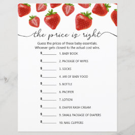 Juego de hojas de papel "el precio es correcto"