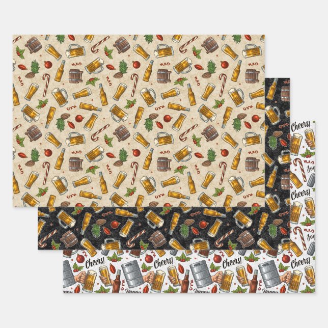 Juego de hojas de papel para envolver cerveza de v (Set)