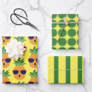 Juego de hojas de papel para envolver piña de Guay