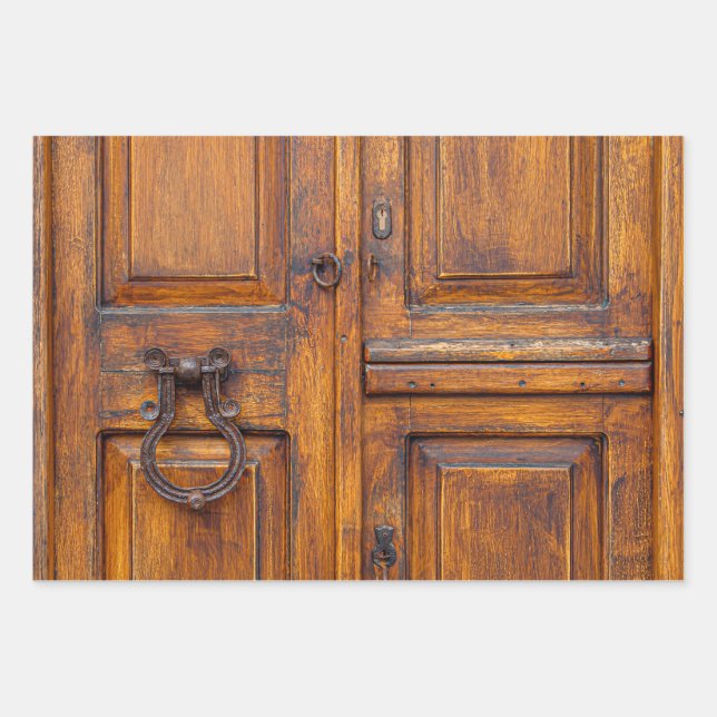 Juego de hojas de papel para envolver - Puerta de  (Anverso)